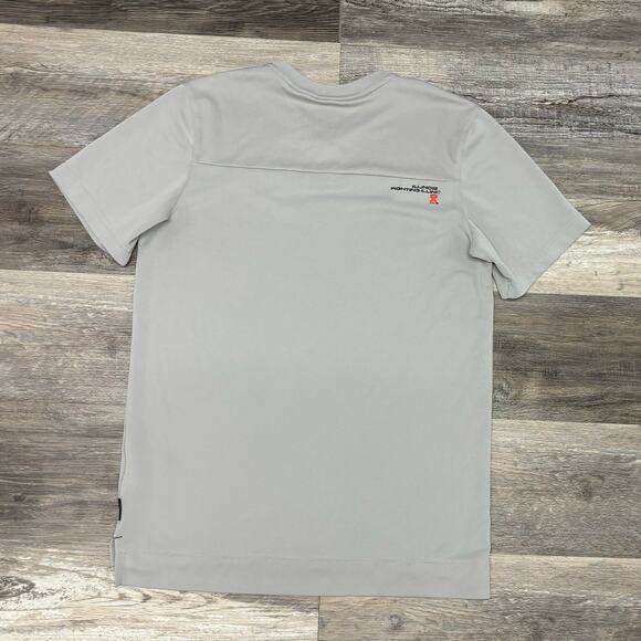 Nike Dri Fit‎ Illinois Fighting Illini Gray Mens M V-Neck Center Swoosh NCAA Tee - Picture 3 of 11